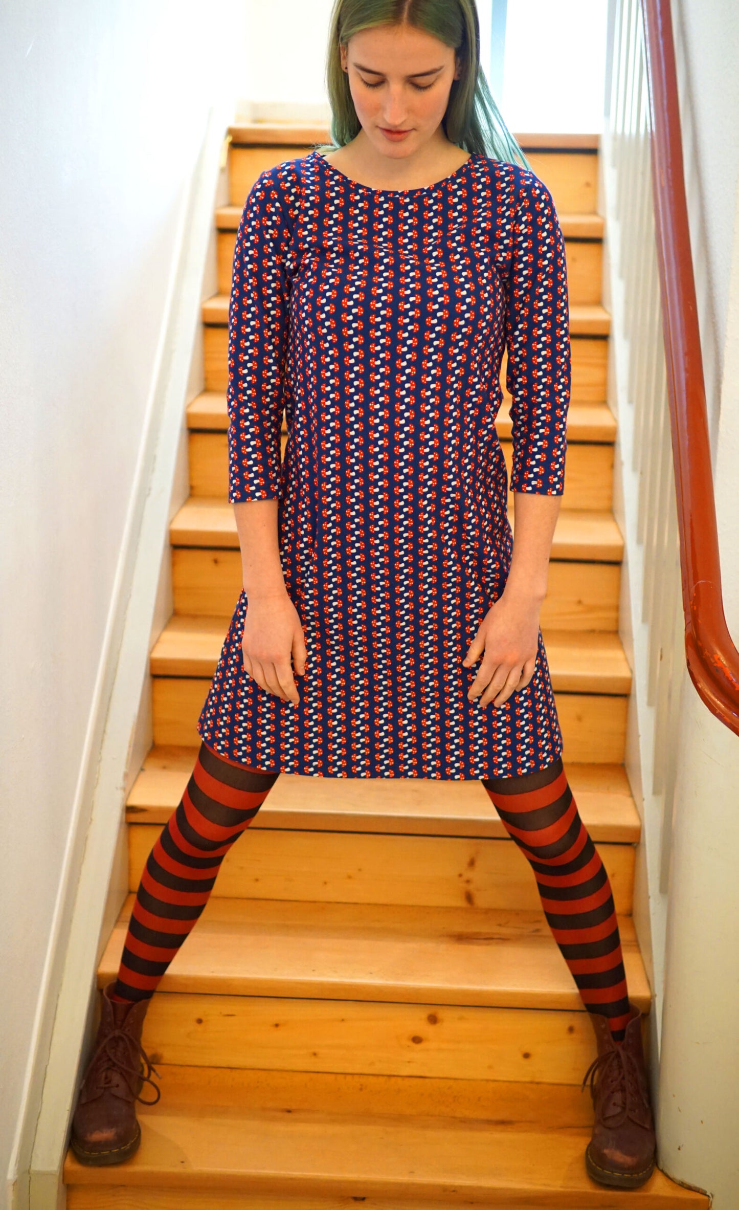 Ah Dress 3/4 Sleeve Fly Agaric by Fräulein Prusselise