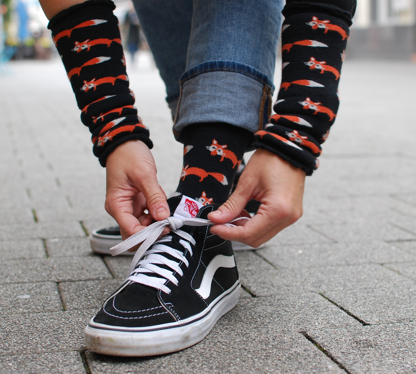 Fox Socks Black by Fräulein Prusselise