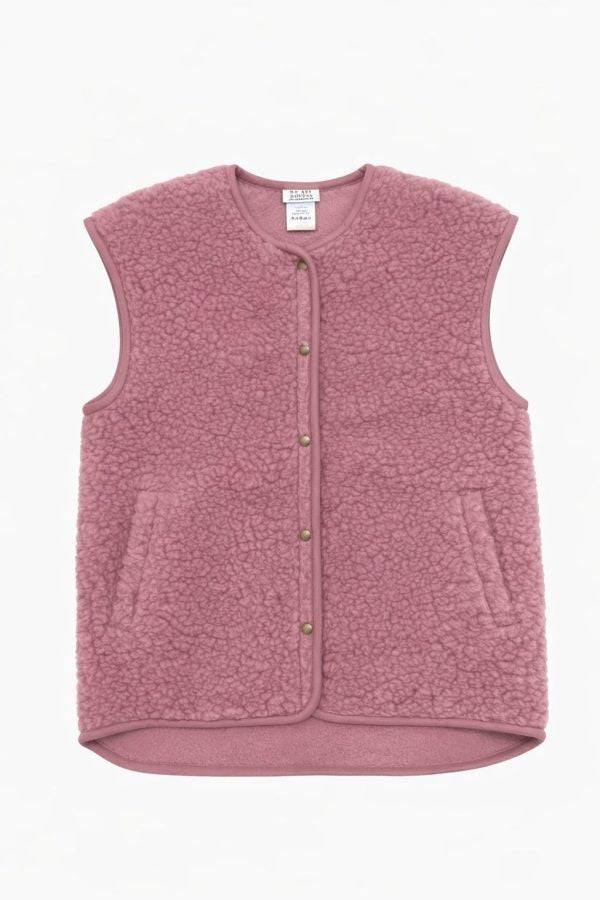 Wolle Bodywarmer Weste Nova in Pink von We Are Wovens