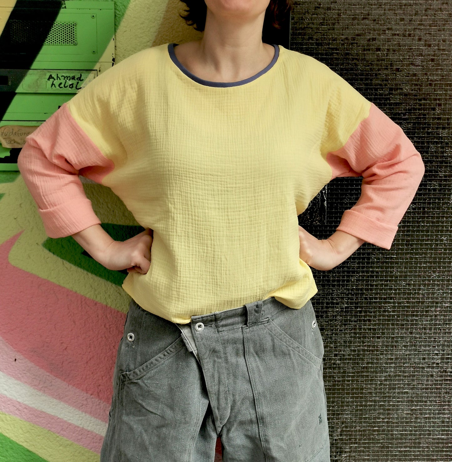 Musselin Top leicht Zitronensorbet/peach von Fräulein Prusselise