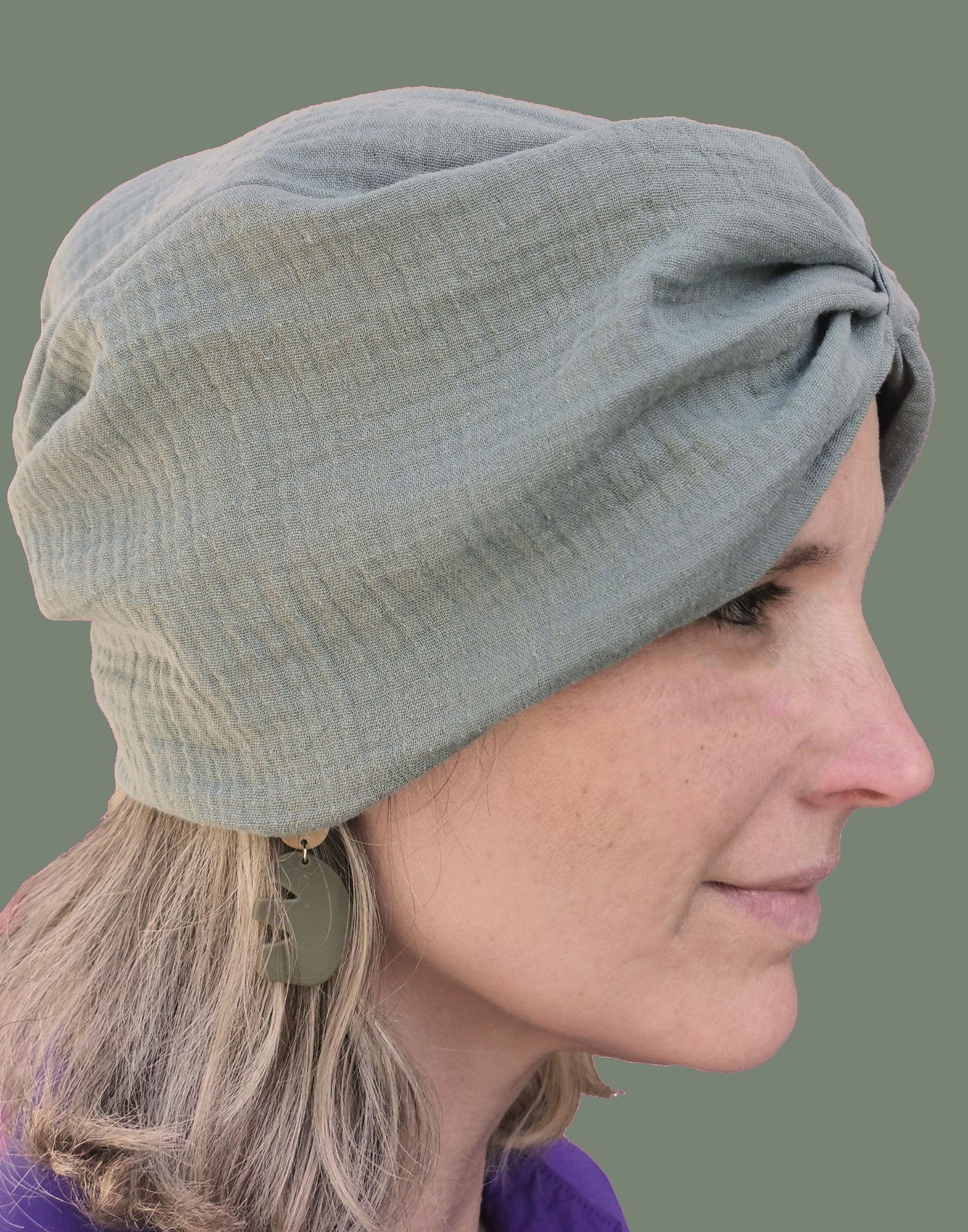 Schöner Turban mit Schleifenoptik aus Musselin, optimaler Sonnenschutz, stilvoll und effektiv.