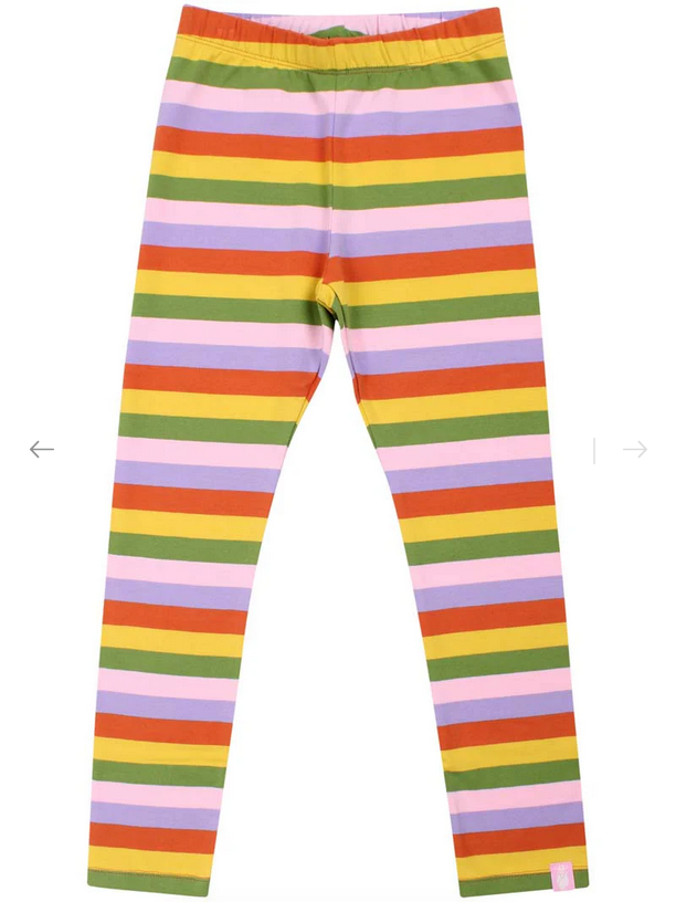 Tolle Kinderleggins mit Streifen in bunten Farben.