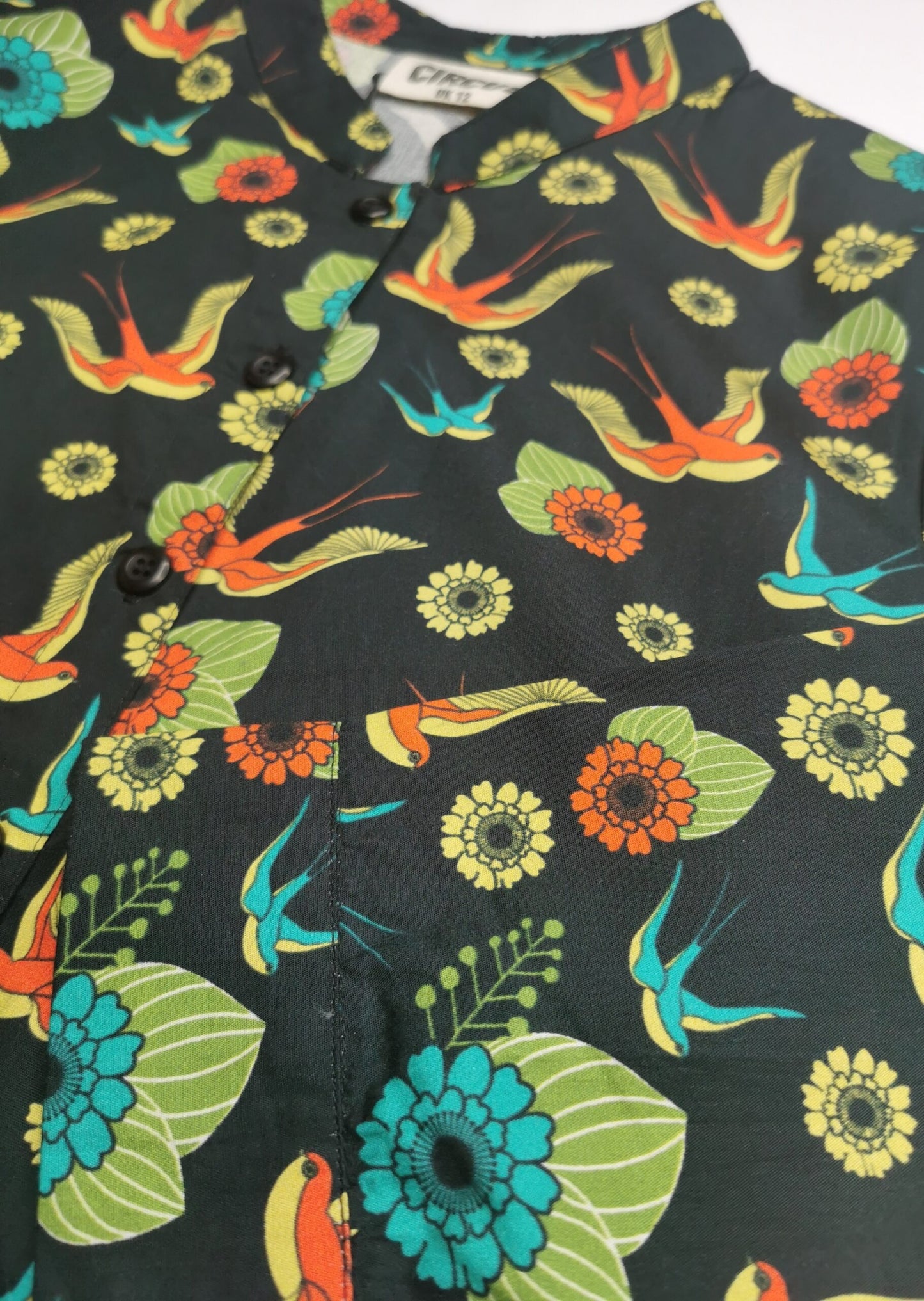 Dress Paradise Swallows and Flowers by Circus