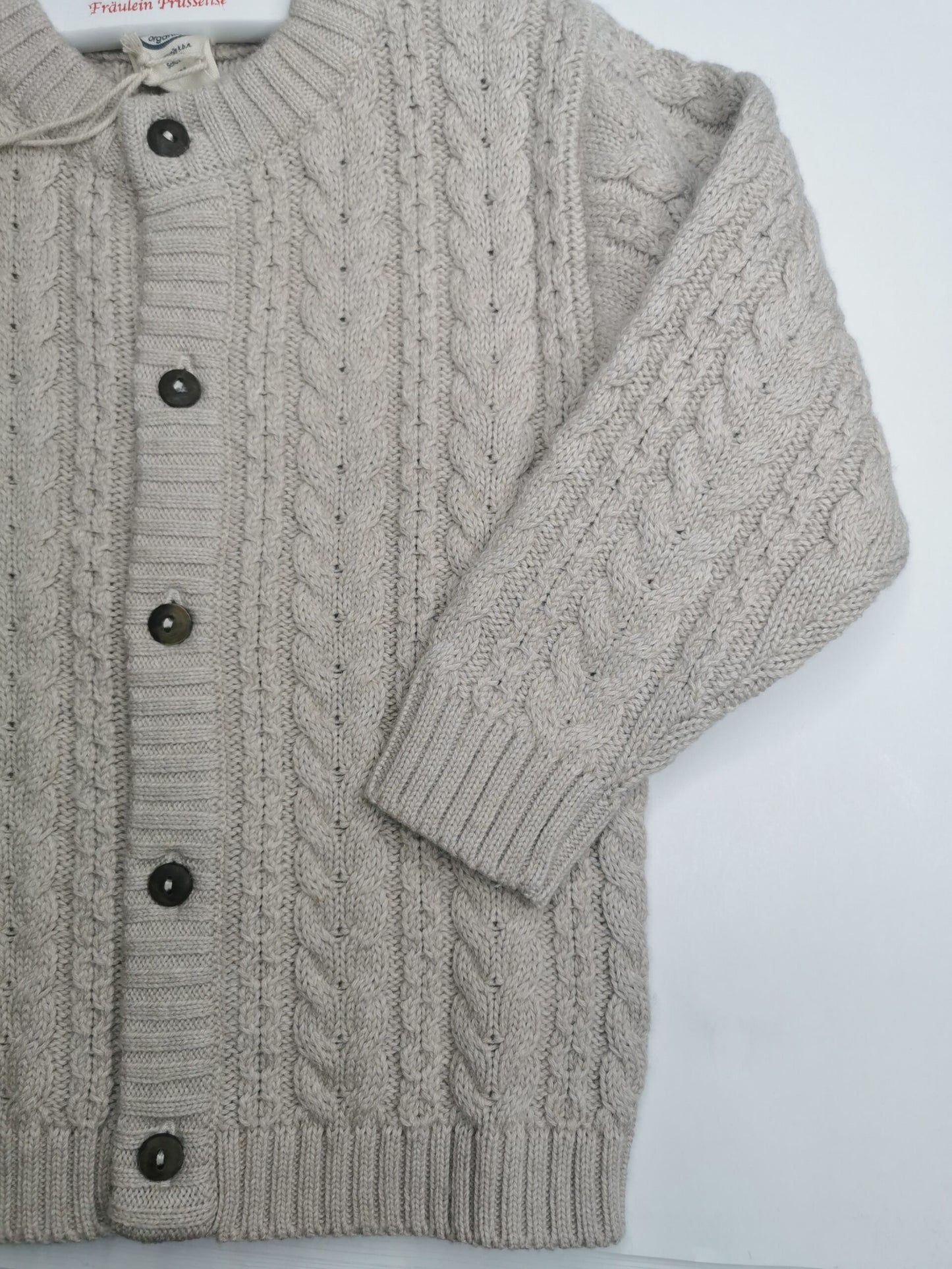 Cardigan Zopfmuster Strick beige von Puri