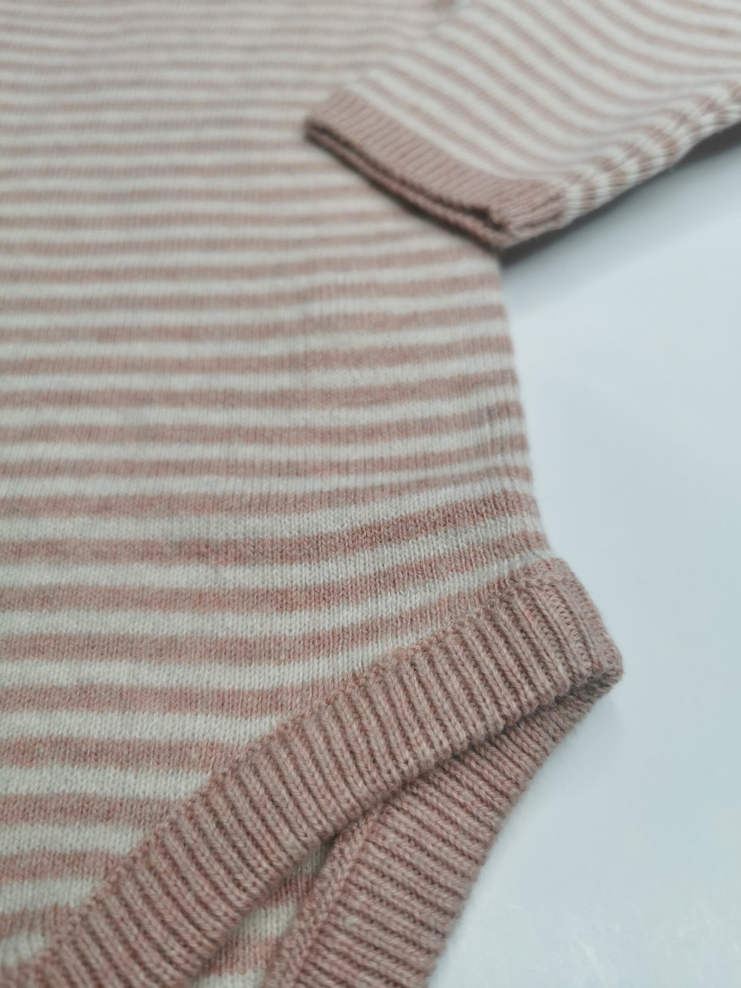 Body Ringel Strick rosa/beige von Puri