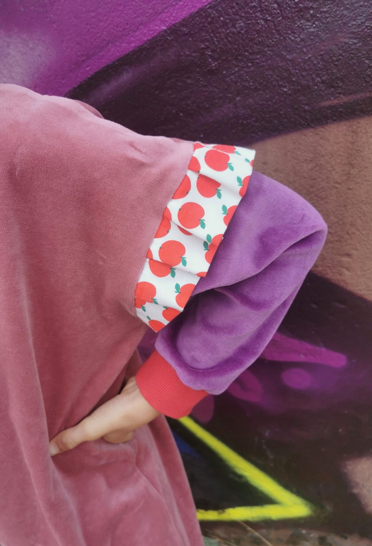 Kinder Nicky Kleid Rüsche Äpfelchen von Fräulein Prusselise