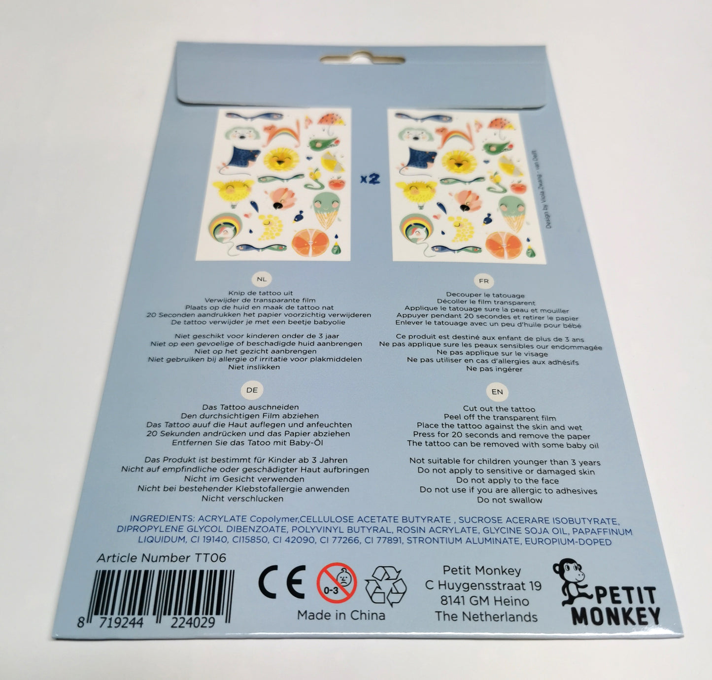 Niedliche Klebetattoos für Kinder mit verschiedenen Tieren in Retrooptik. Bunt und ein echter Hingucker, nicht nur bei Tag sondern auch leuchtend bei Nacht.