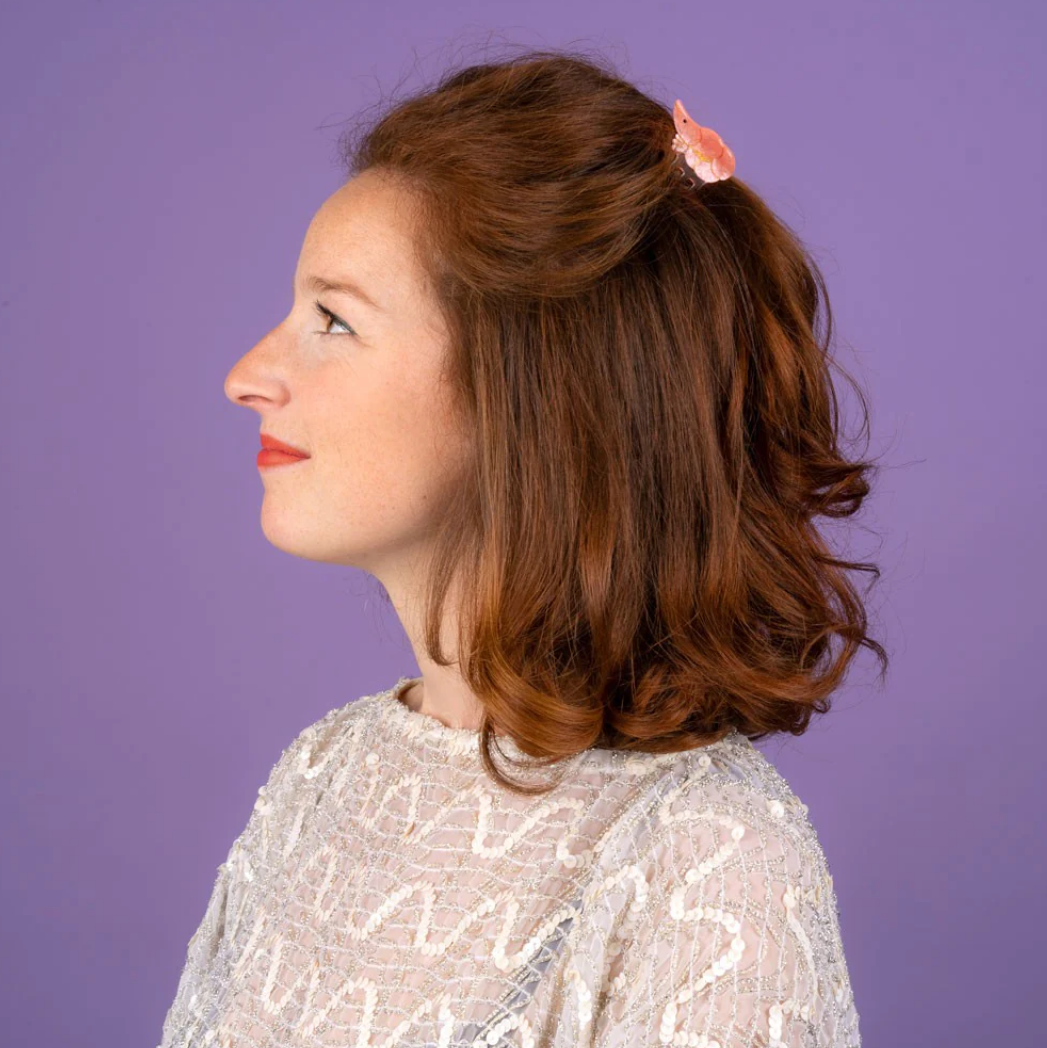 Kleine Shrimp Haarspange in einem zartem rosa