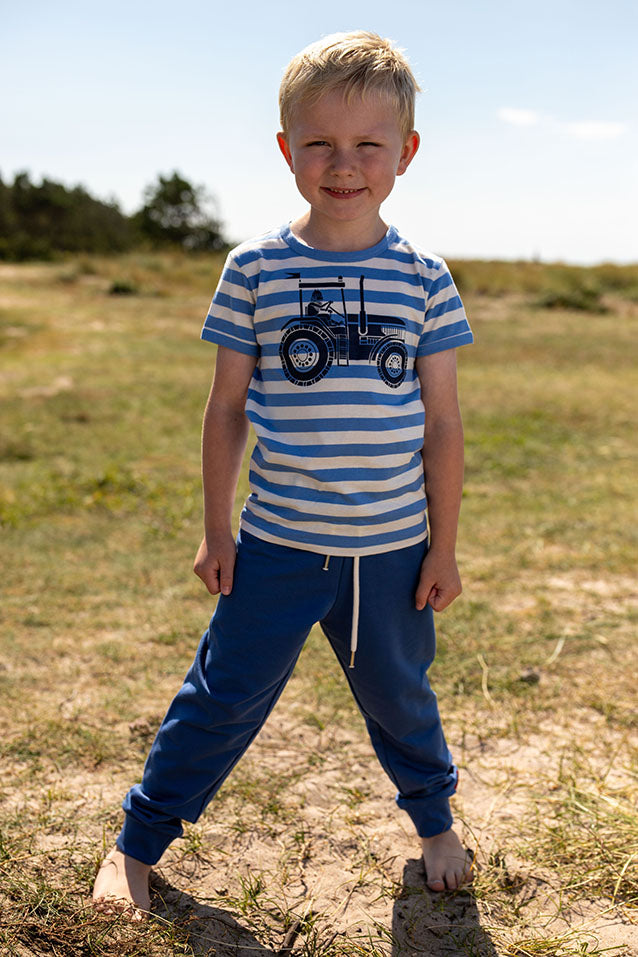 T-Shirt Danebasic Traktor weiß/blau von Danefae