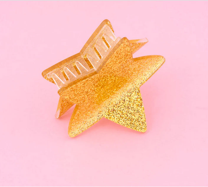 Goldene Glitzerstern Haarspange , perfekt für etwas funkelndes im Haar.