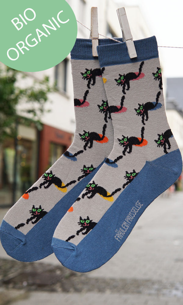 Cats on Dots Socks by Fräulein Prusselise