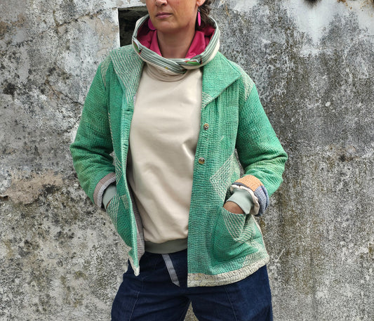 Quilt Jacke multicolor unikat Hanne 282 grün von byLi