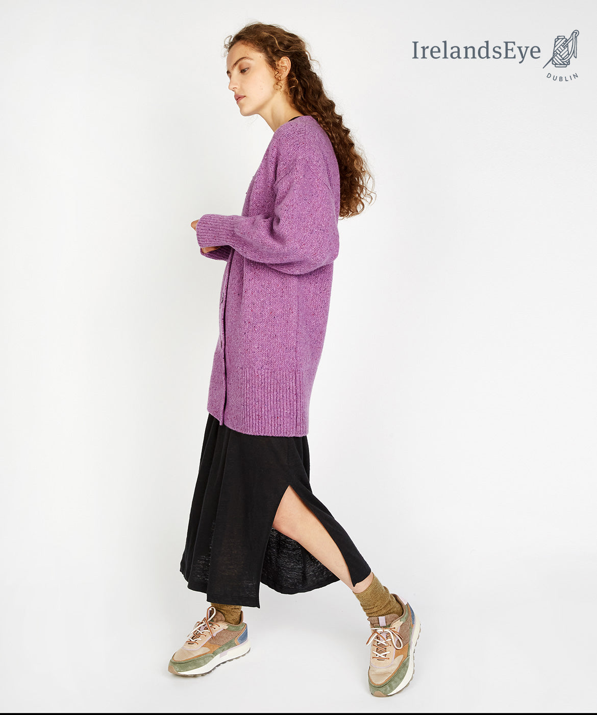 Cumberland oversized cardigan orchid by IrelandsEye