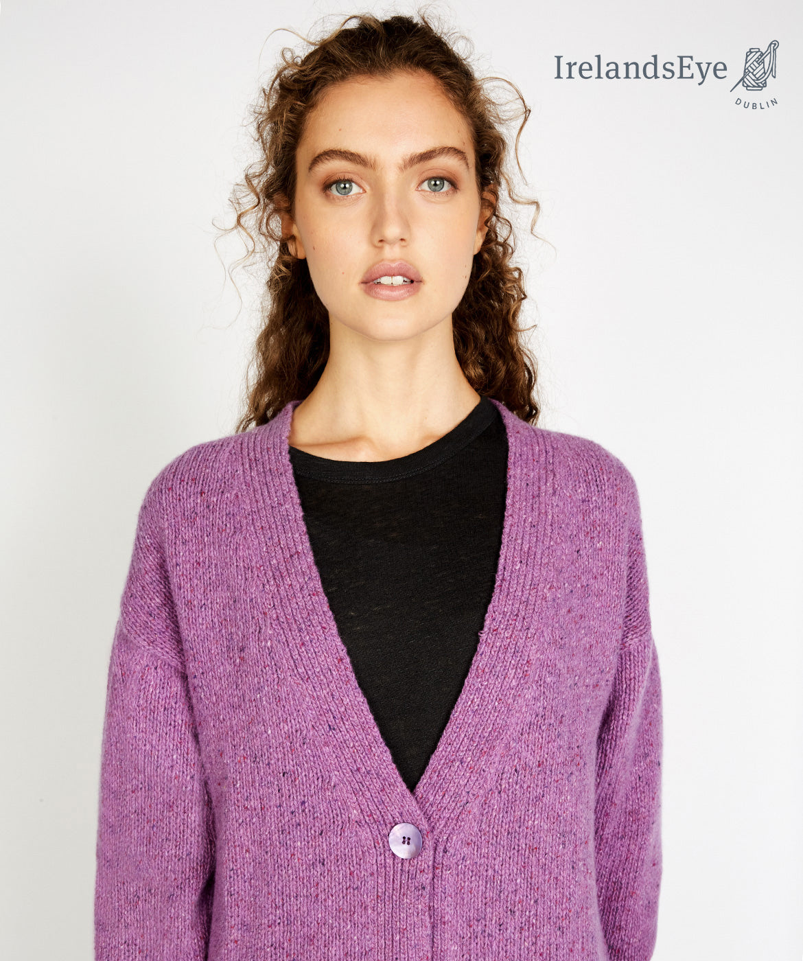 Cumberland oversized cardigan orchid by IrelandsEye