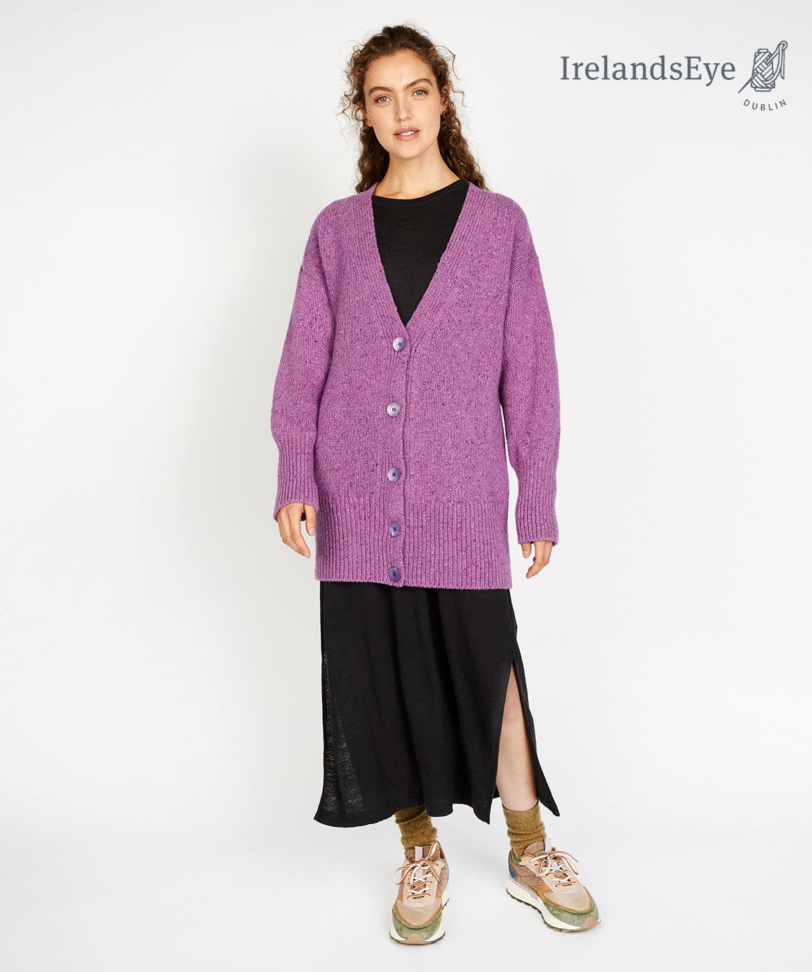 Cumberland oversized cardigan orchid by IrelandsEye