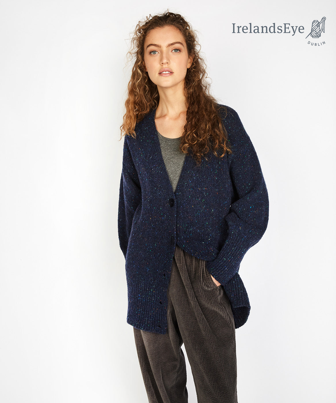 IrelandsEye Cumberland oversized cardigan rich navy