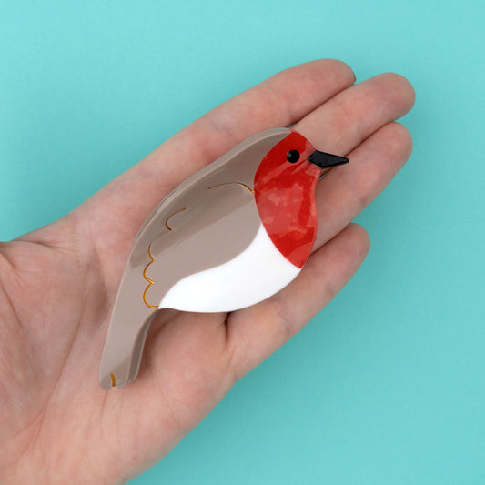 Robin Haarspange von Coucou Suzette, in den Farben rot,beige und weiss.