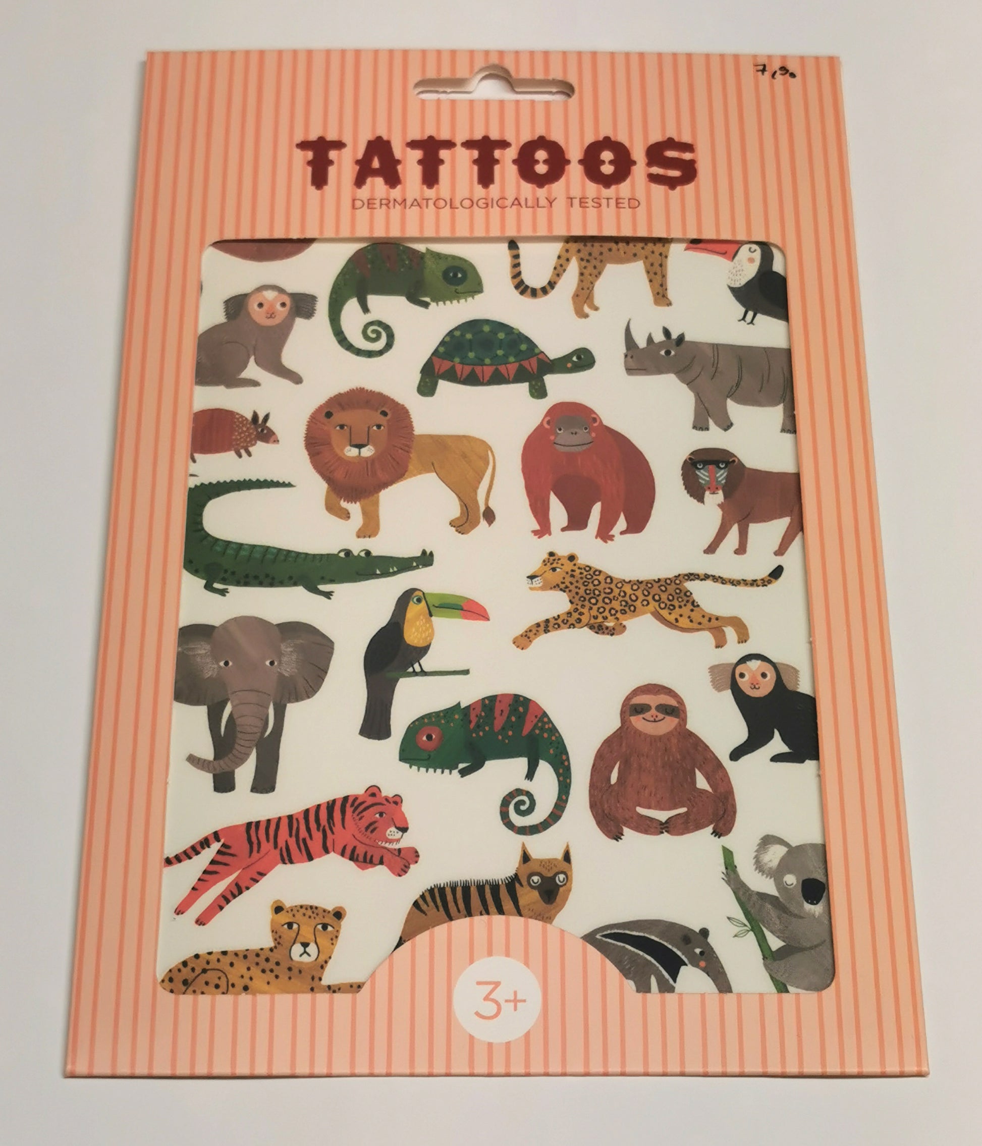 Putzige Klebetattoos für Kinder mit verschiedenen wilden Tierchen in Retrooptik. Bunt und ein echter Hingucker.