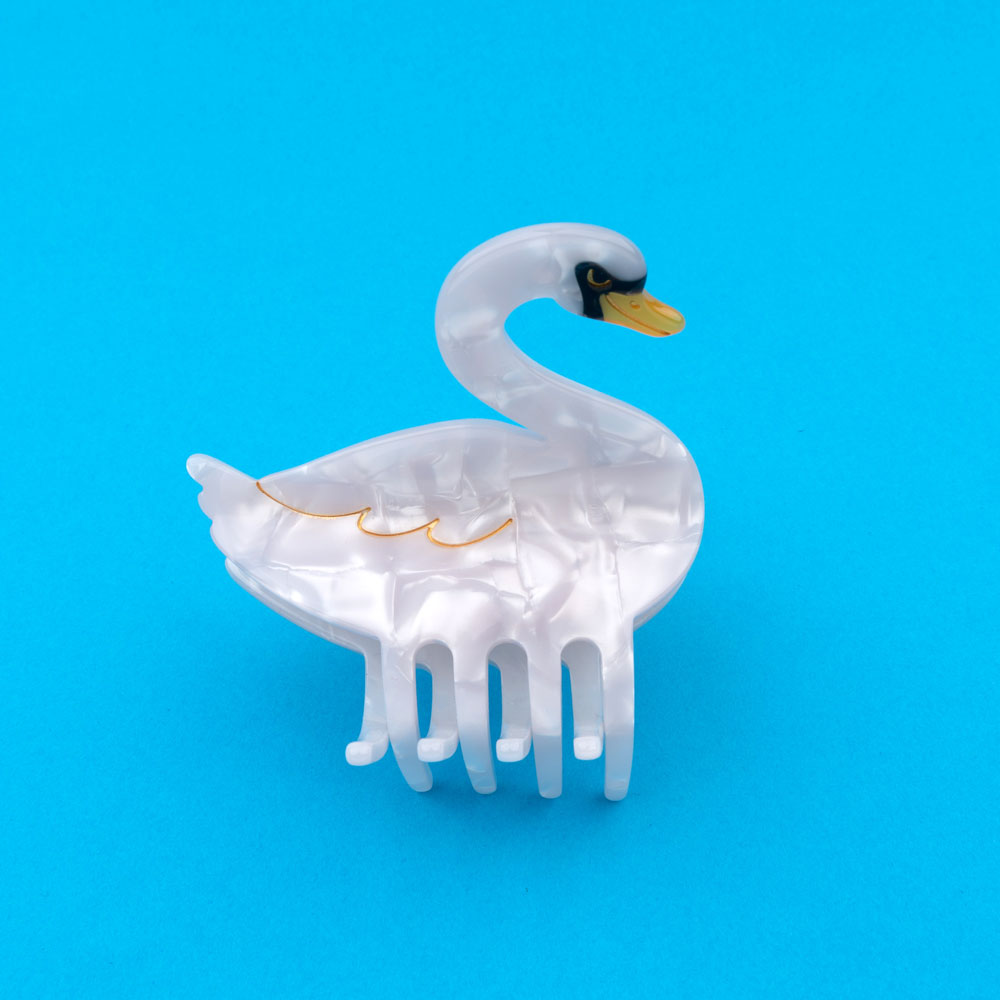 Swan Hairclaw white swan by Coucou Suzette