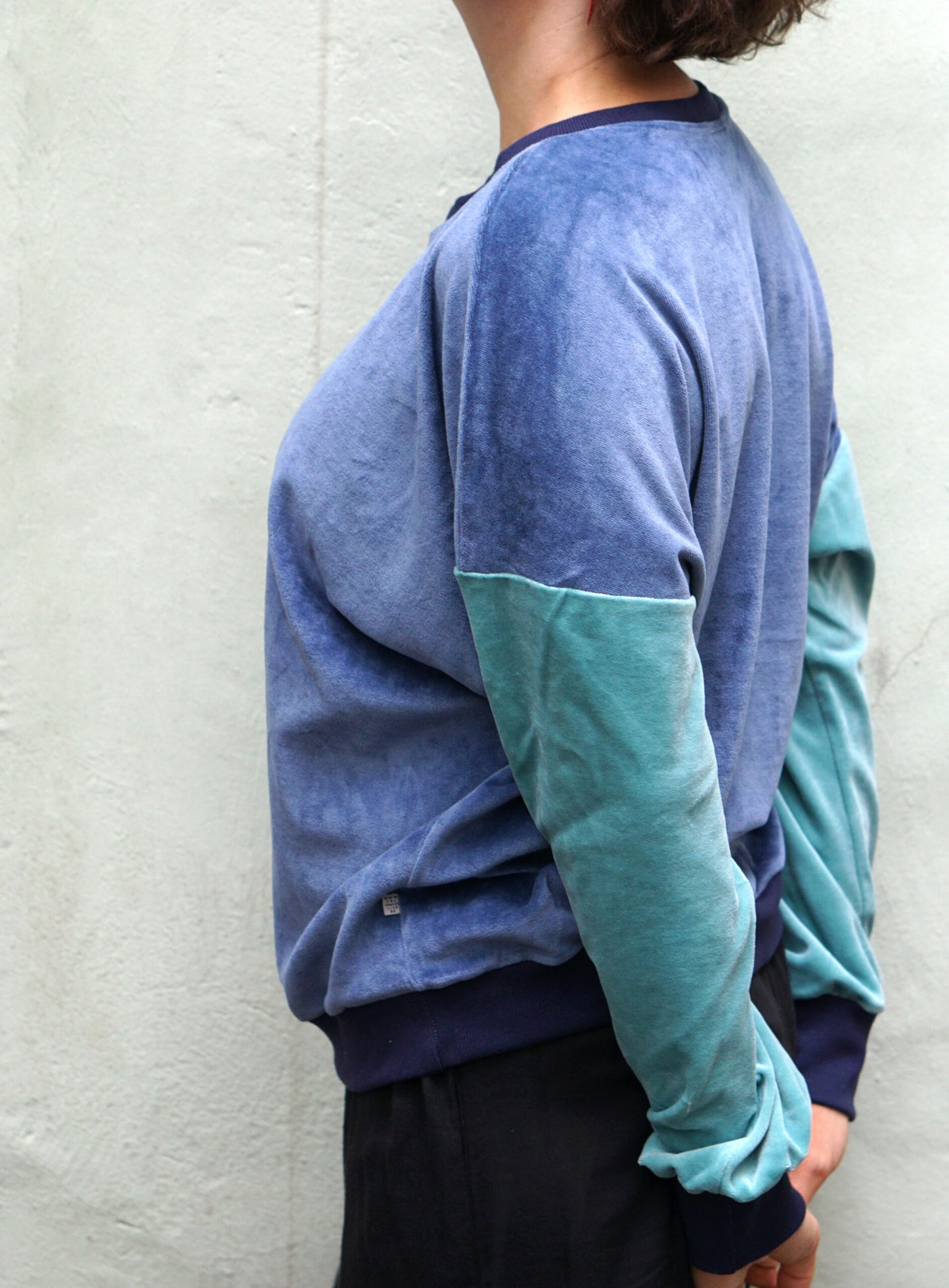 Nicky Sweater Colourblock mint/blau/navy von Fräulein Prusselise