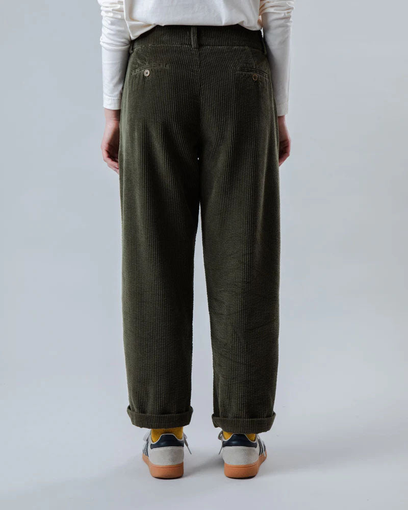 Trousers Pleated Pants stone green from Brava