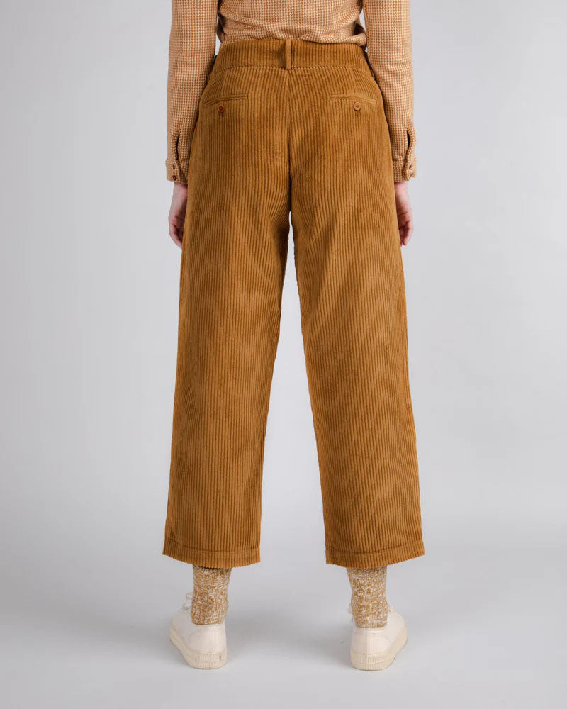 Trousers Pleated Pants Camel by Brava