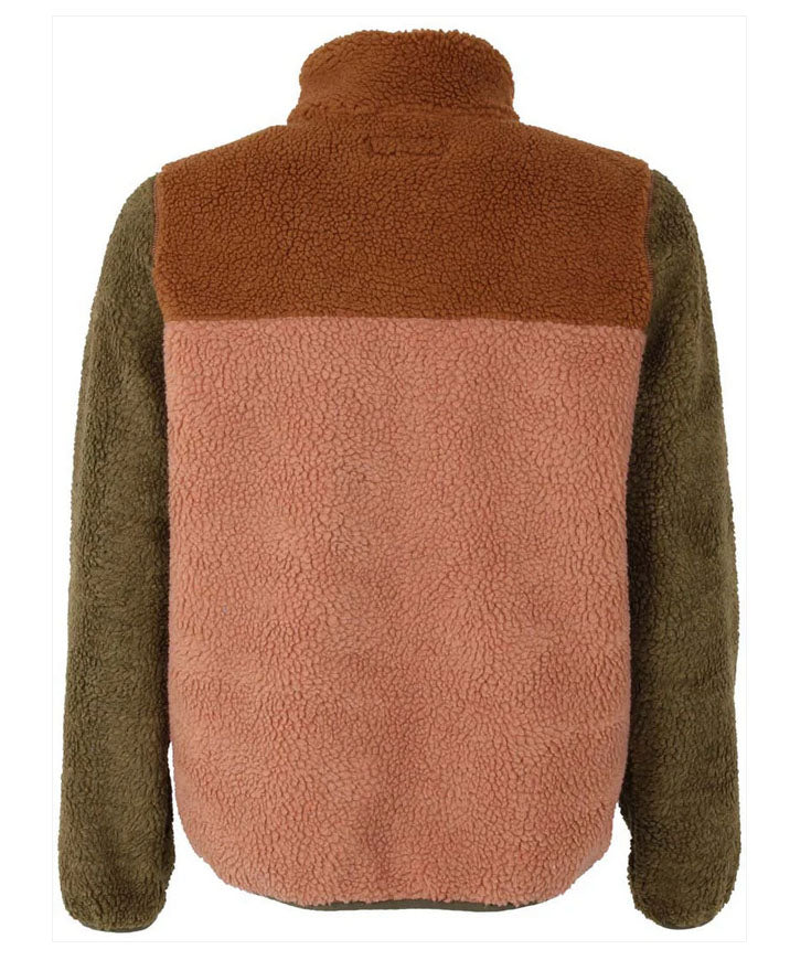 Danebirk Feece Zip Teddy Jacke in den Farben Oliv, Altrosé, Tobaco von Danefae