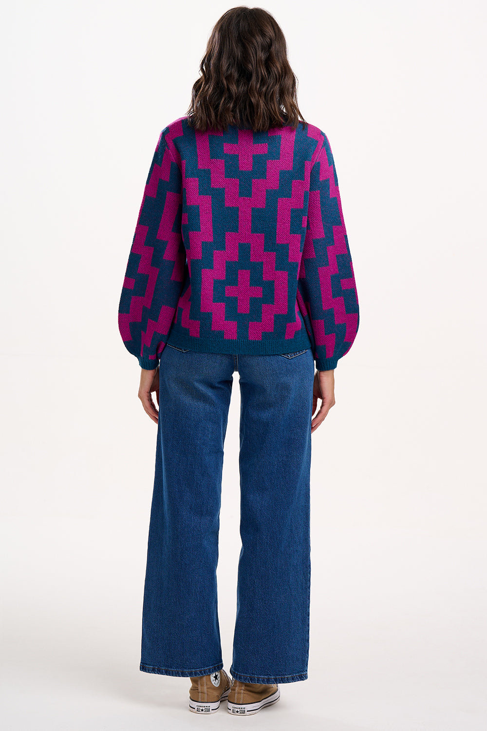 Essie Jumper Strickpulli pink/Petrol von Sugarhill