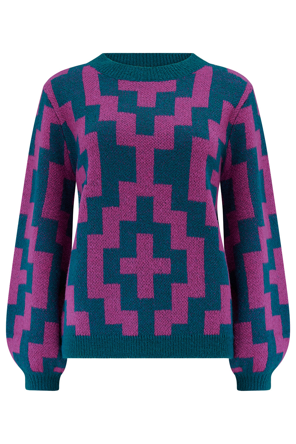 Essie Jumper Strickpulli pink/Petrol von Sugarhill