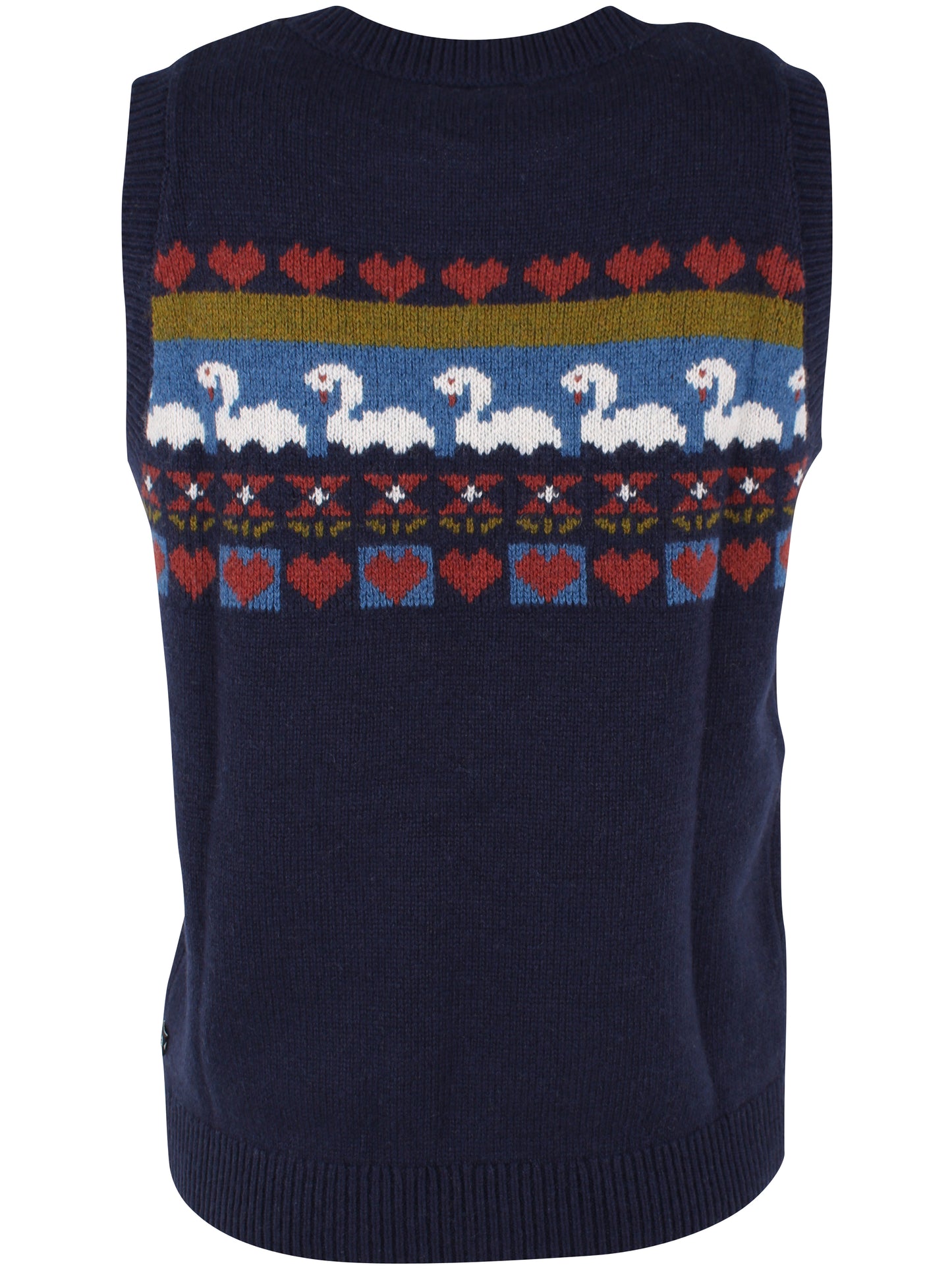 Ämelloser Strckpullunder der Firma Danefae mit Schwanenmuster im Brustbereich,verspielt und cute