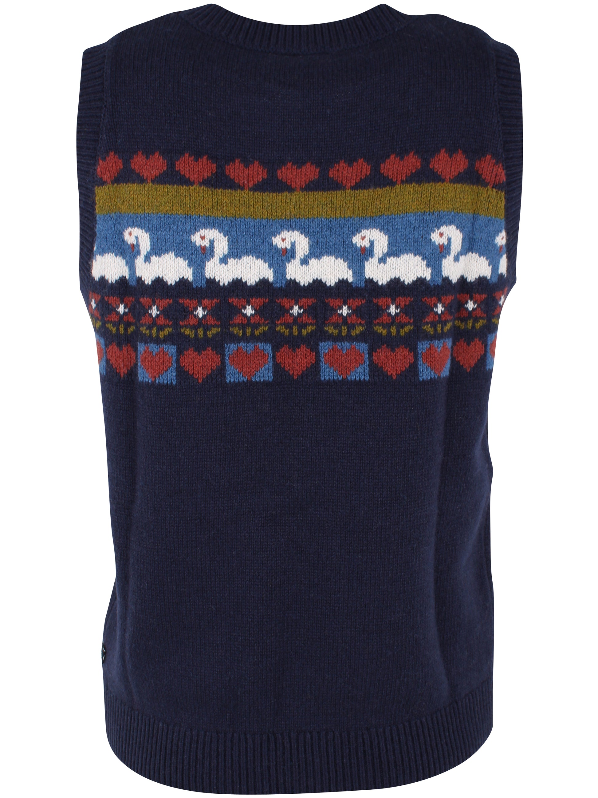 Ämelloser Strckpullunder der Firma Danefae mit Schwanenmuster im Brustbereich,verspielt und cute