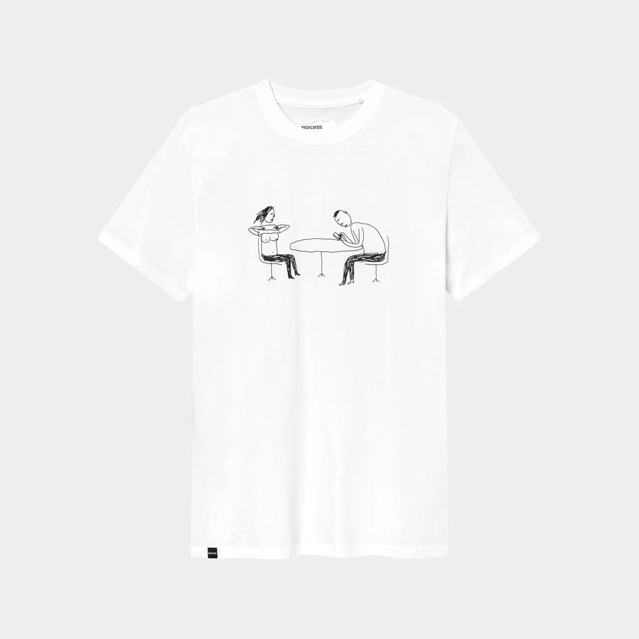 Phoney Date White T-Shirt from Dedicated