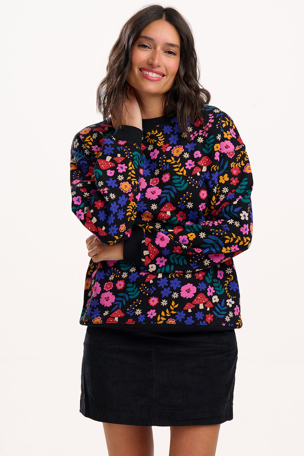 Noah Sweatshirt Floraler Glückspilz von Sugarhill