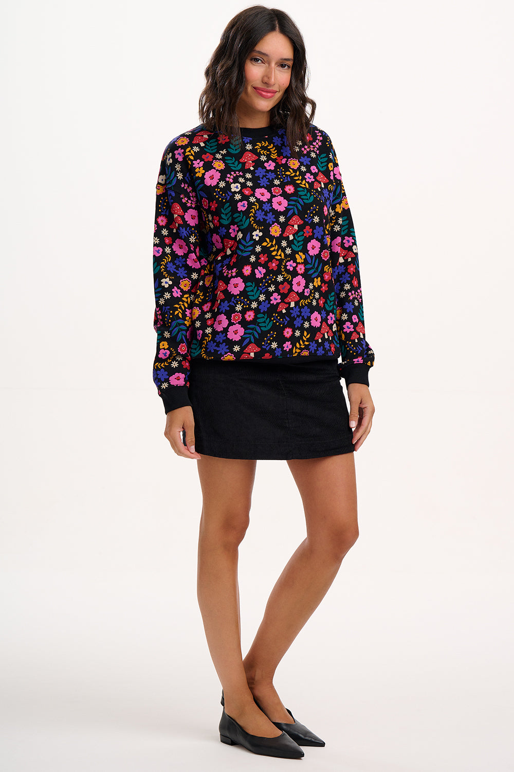 Noah Sweatshirt Floraler Glückspilz von Sugarhill