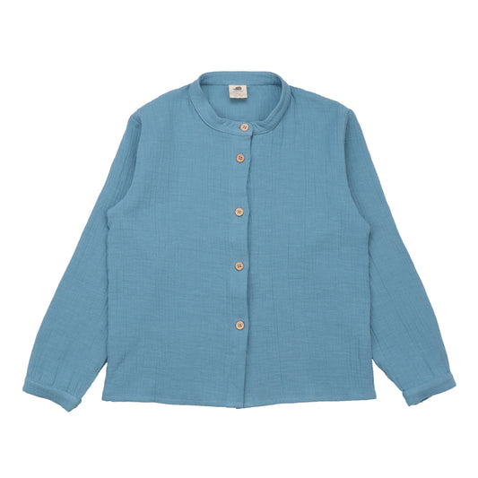 Shirt hemp blue Langarm von Walkiddy