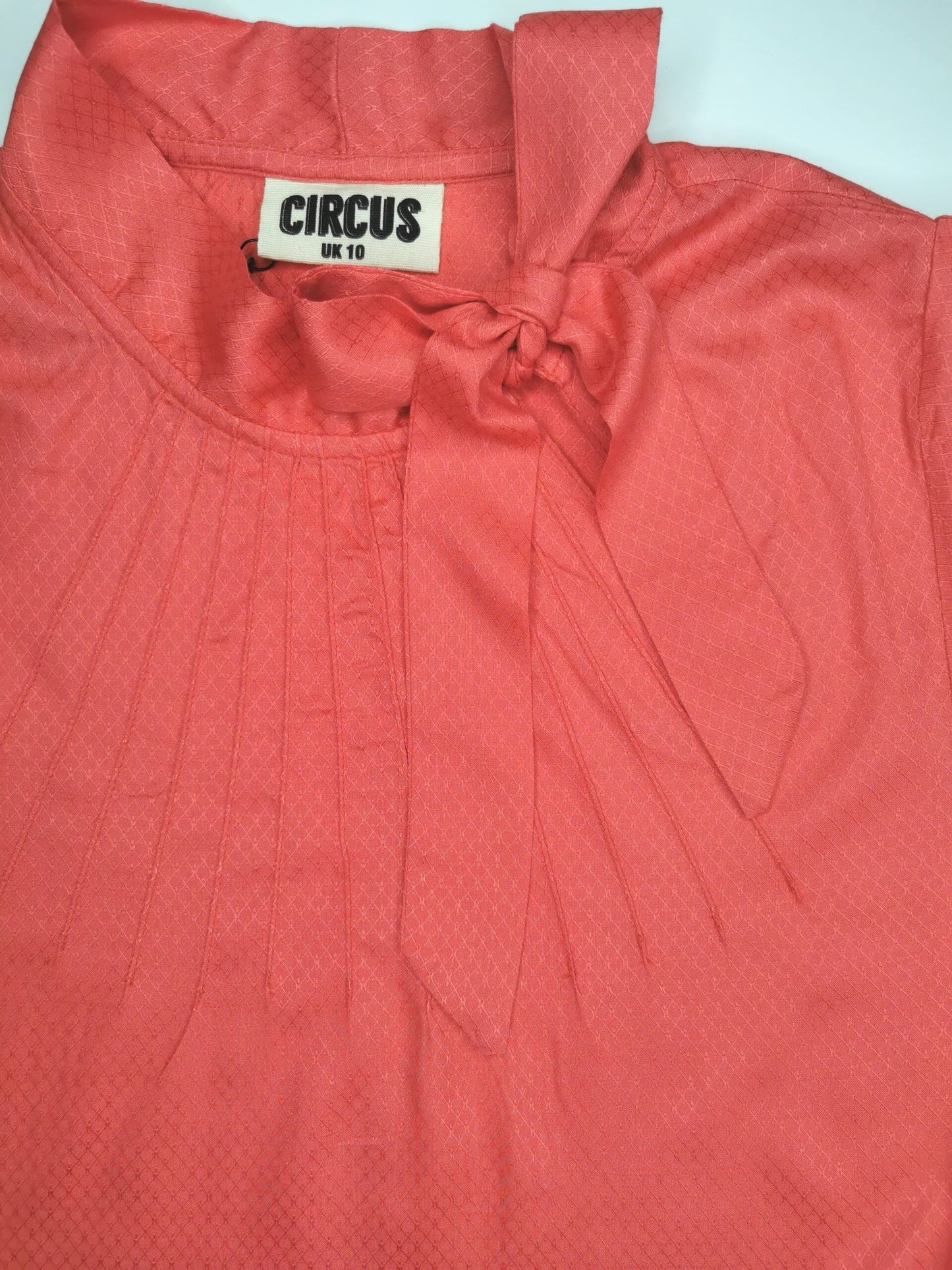 Anna Coral pussy bow blouse by Circus