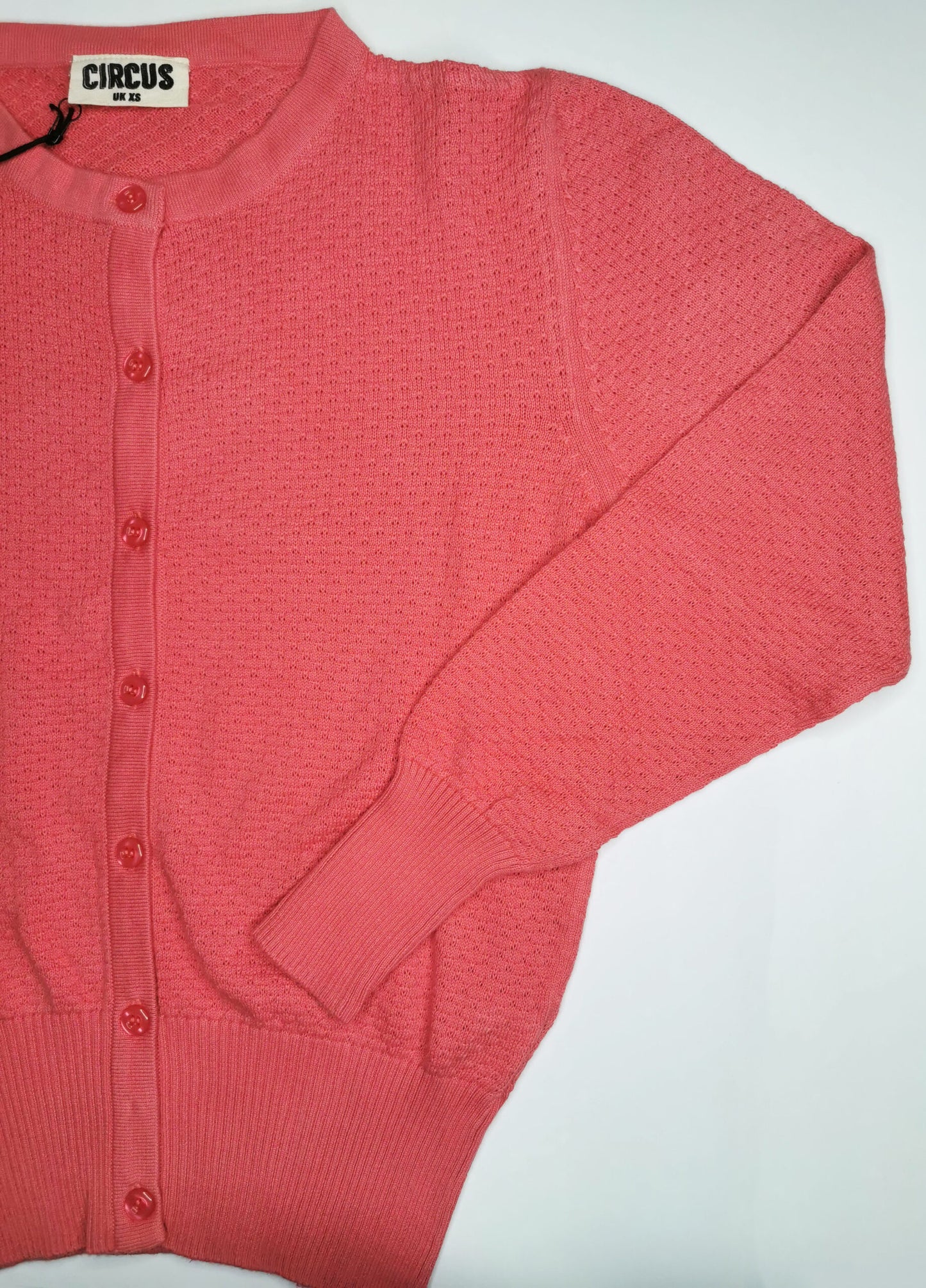 Knitted jacket coral-raspberry by Circus