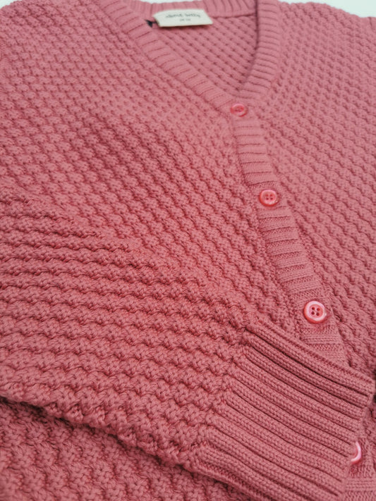 Baumwoll Cardigan in dusty rose für Ladies von About Betty