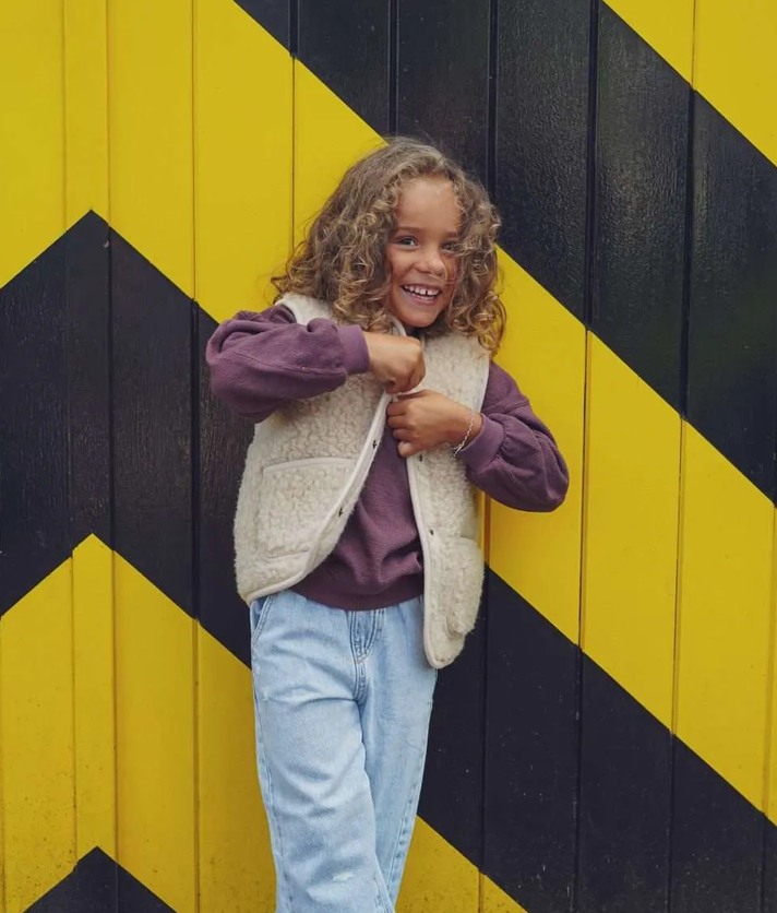 Wolle Bodywarmer Weste Nova latte natur von We Are Wovens