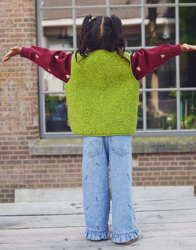 Wolle Bodywarmer Weste Nova grün von We Are Wovens
