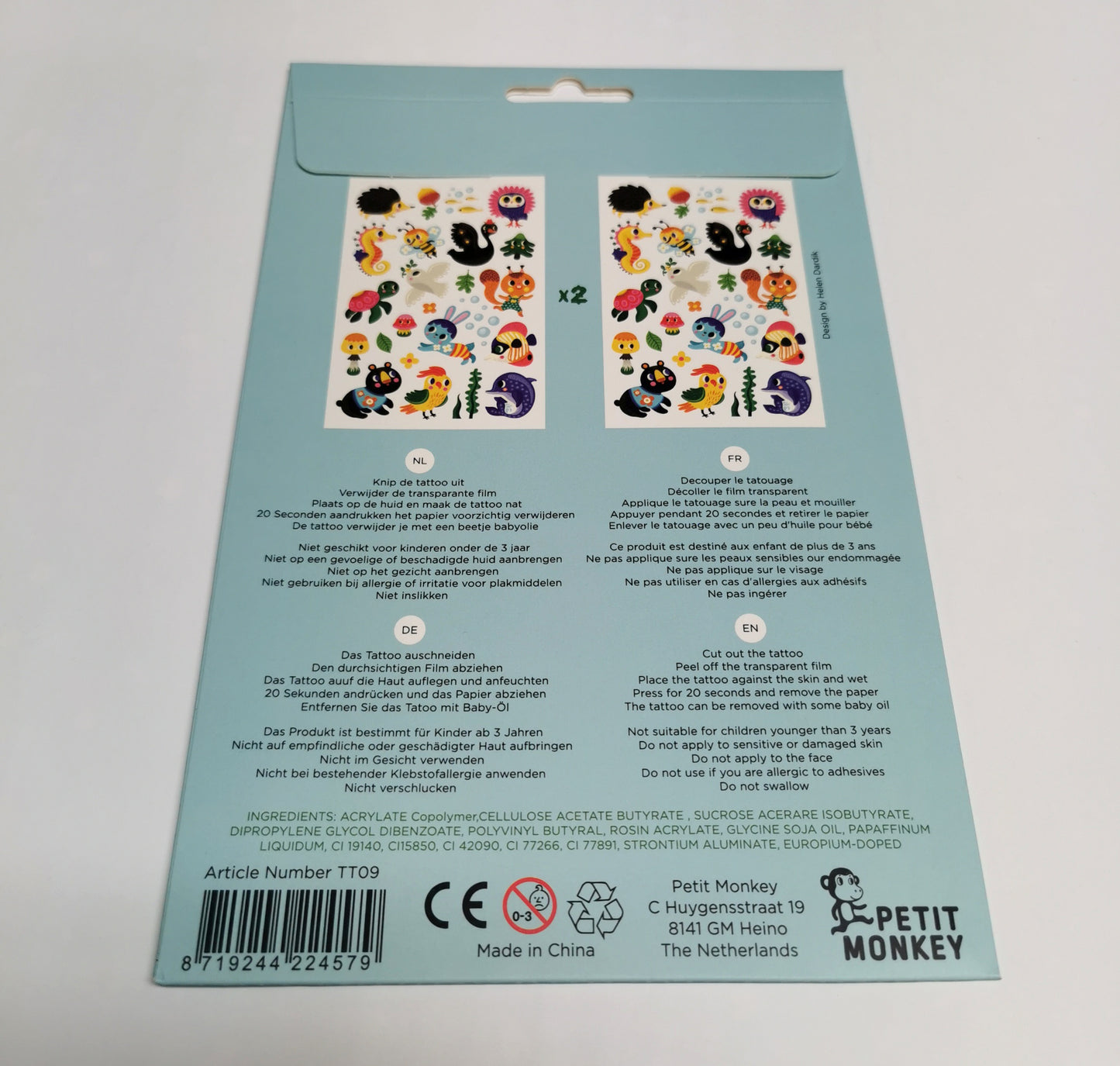 Niedliche Klebetattoos für Kinder mit verschiedenen Tierchen in Retrooptik. Bunt und ein echter Hingucker.