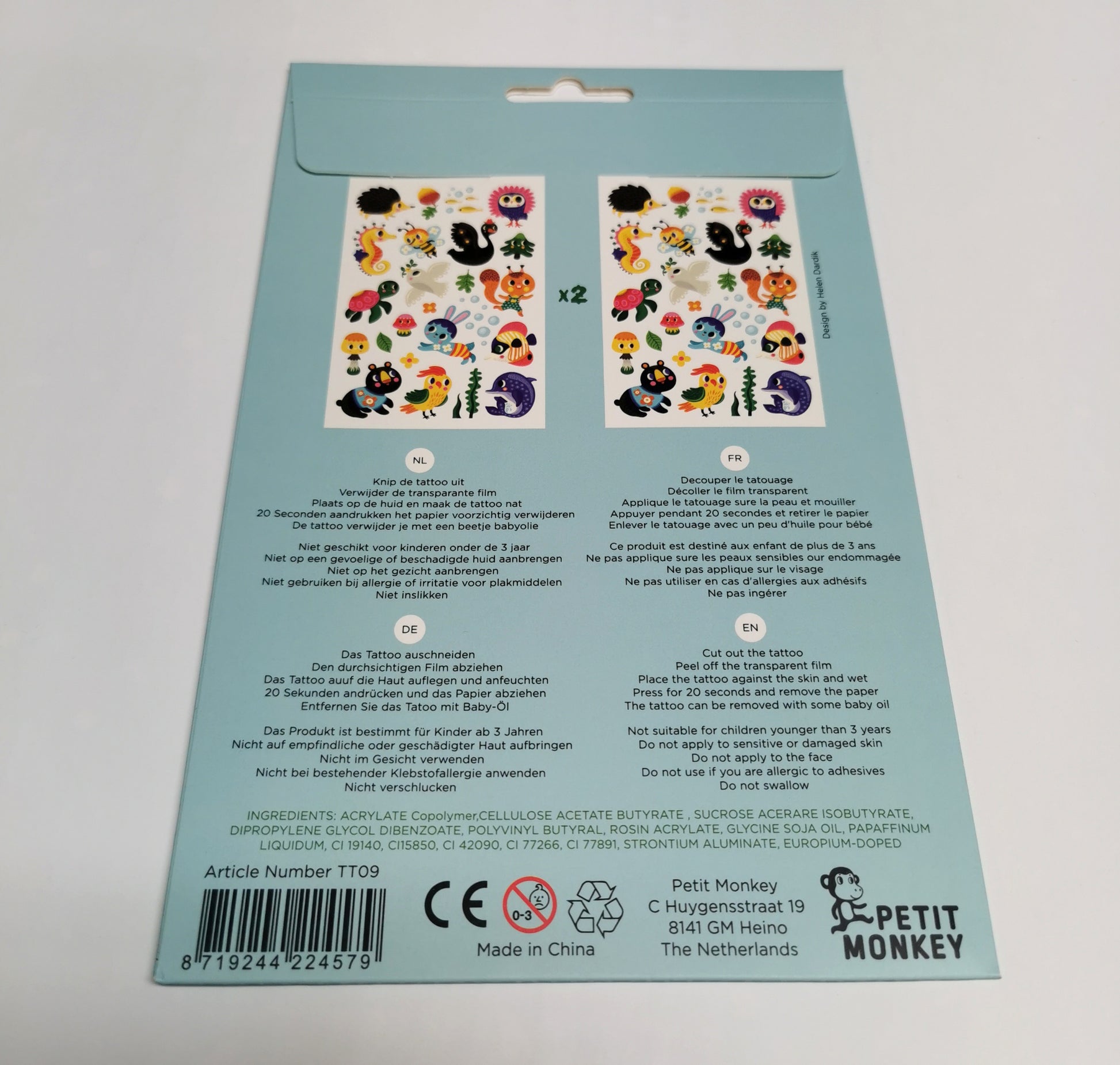 Niedliche Klebetattoos für Kinder mit verschiedenen Tierchen in Retrooptik. Bunt und ein echter Hingucker.