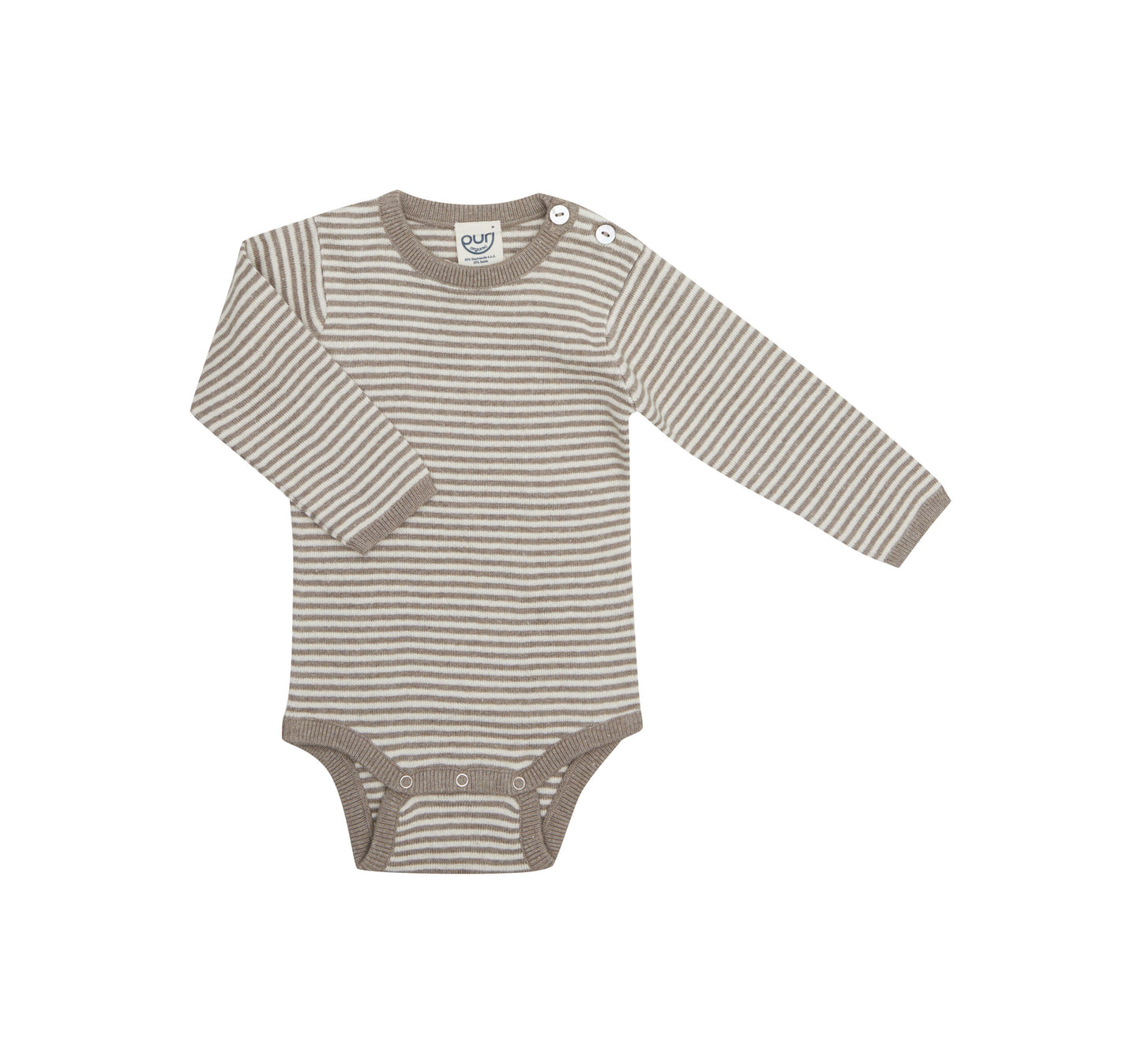 Body Ringel Strick braun/beige von Puri