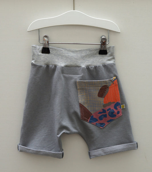 Shorts grey with pocket Partykäfer by Fäulein Prusselise