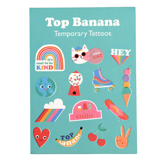 Top Banana 80ies adhesive tattoo by Rex London