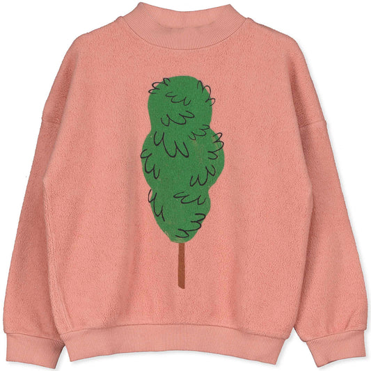 Kinder Sweatshirt Lötie apricot und grüner Baum