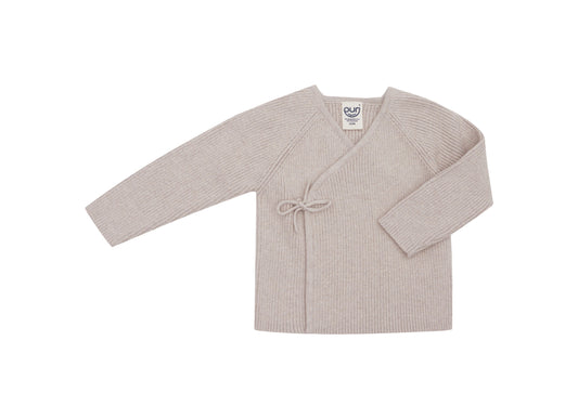 Kimono sweater rib knit beige by Puri