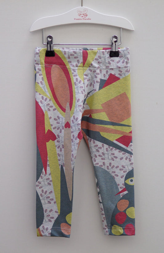 Kinder Leggins multicolor mit Paradiesvoegeln