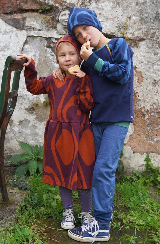 Beanie Jacquard rot oder blau von Fräulein Prusselise