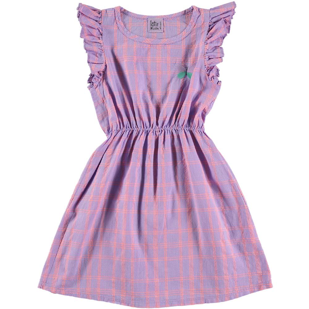 Dress purple cap sleeves by Lötie Kids